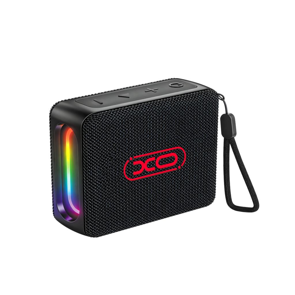 XO F85 Boombox RGB hordozható Bluetooth hangszóró USB/TF kártyaolvasóval (Fekete)