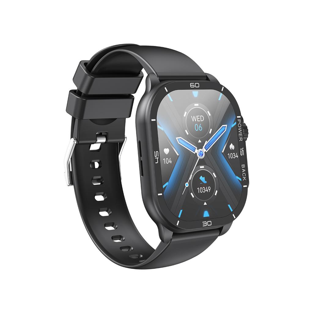 XO J12 okosóra – AMOLED kijelzős, sportfunkciós, hívásfogadásra alkalmas (Fekete) back