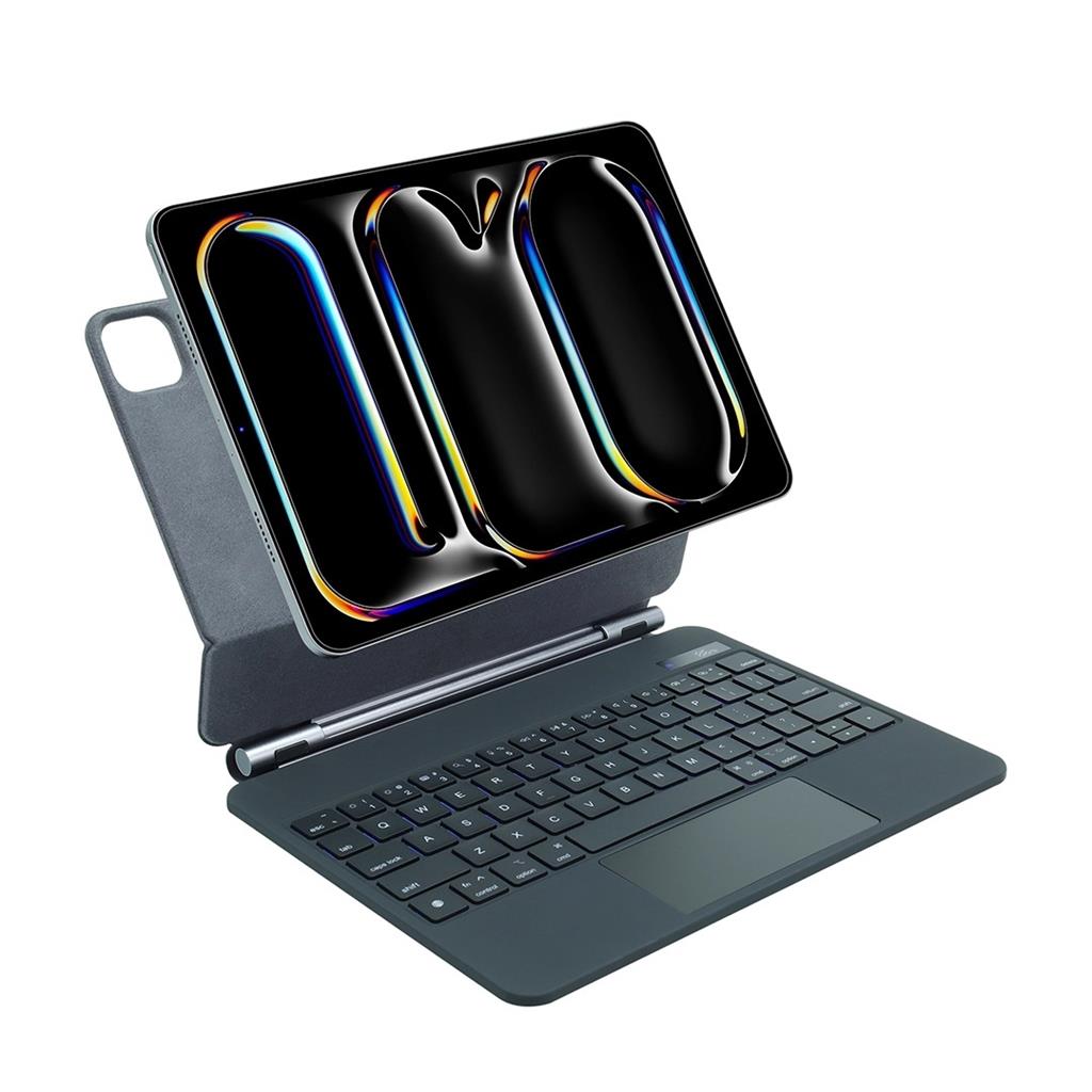 XO KB-09 okos billentyűzet digitális kijelzővel iPad 10.9/11" (Fekete) - 64 gombos