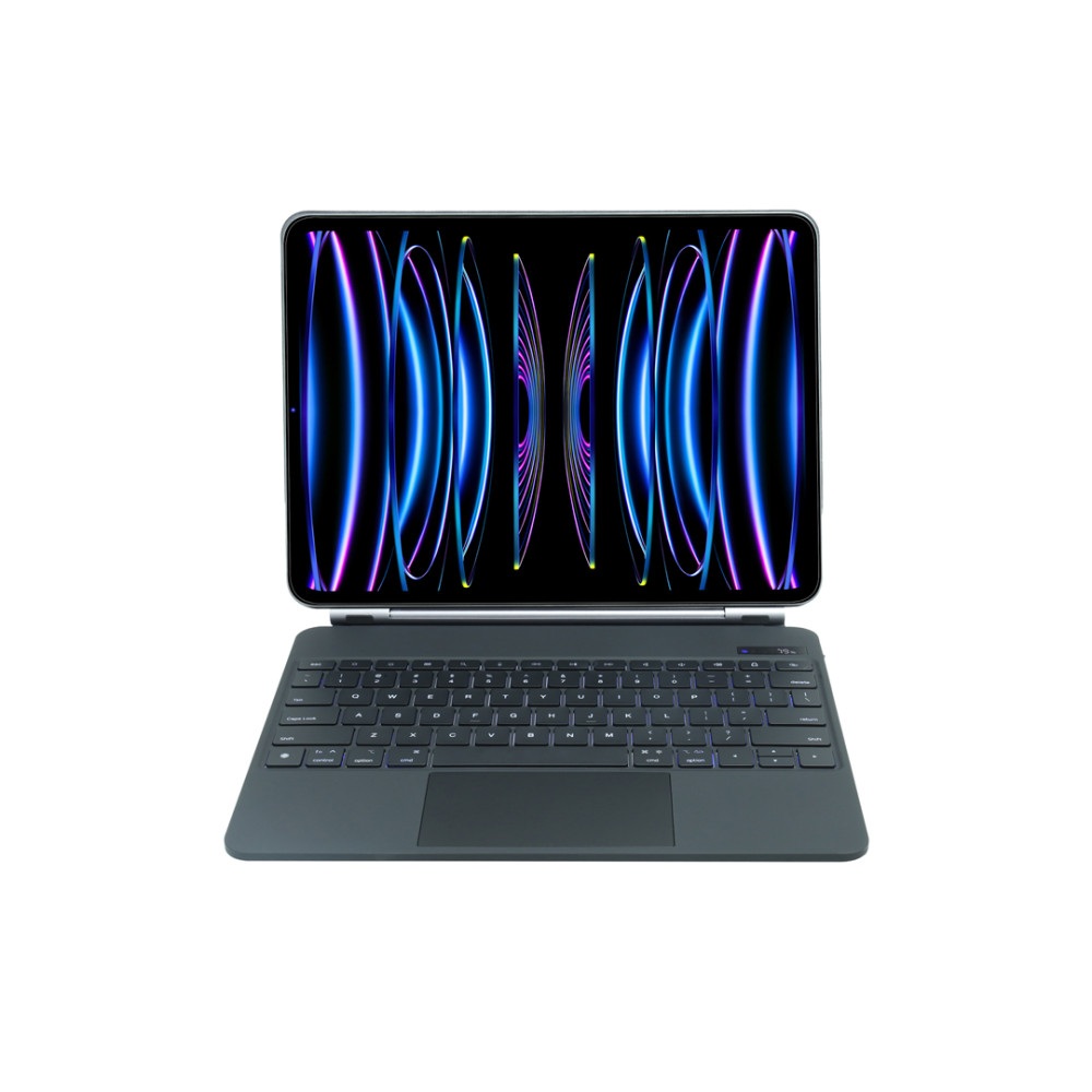 XO KB-10 okos billentyűzet digitális kijelzővel iPad 12.9" (Fekete) - 78 gombos