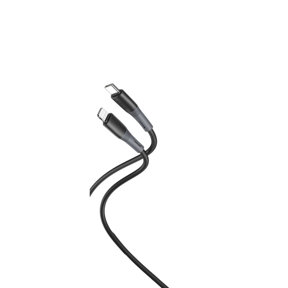 XO NB-Q226A USB-C–Lightning adatkábel (Fekete) – 1 m, 27W