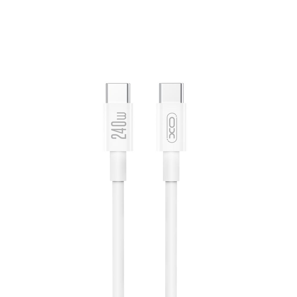 XO NB-Q298 USB-C – USB-C kábel (Fehér) - 240W