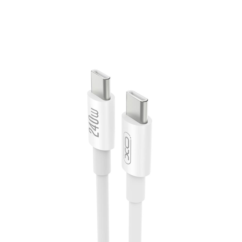 XO NB-Q298 USB-C – USB-C kábel (Fehér) - 240W
