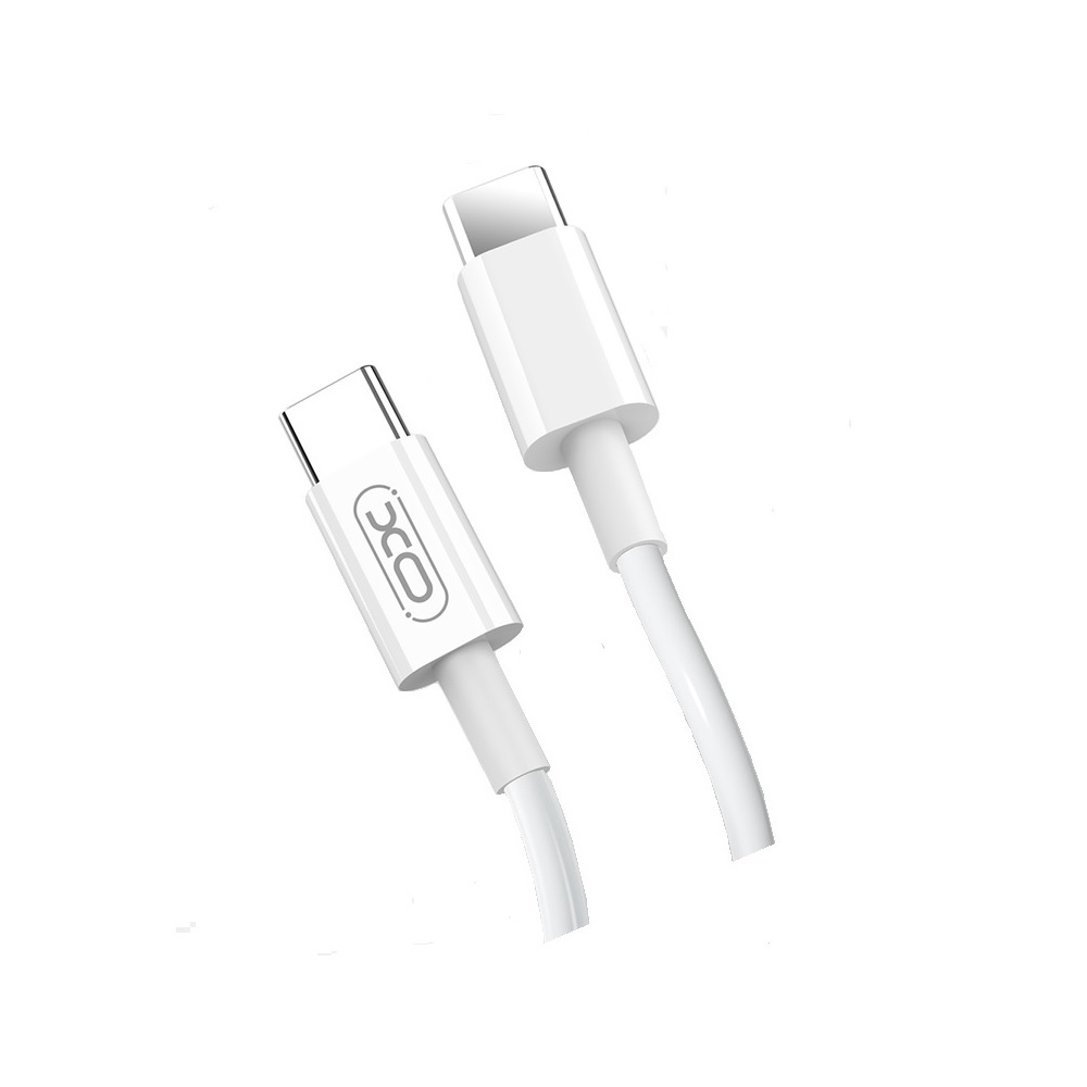XO NB124 USB-C adatkábel (Fehér) – USB-C–USB-C, 1 m, PD támogatás