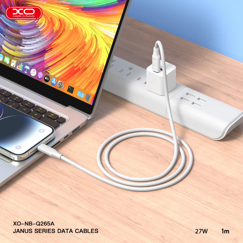 XO NB265 USB – USB-C kábel (Fehér) - 1,0 m - 2.4A