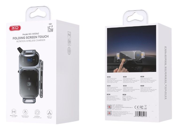 XO WX042 vezeték nélküli töltő (Fekete) - 15W