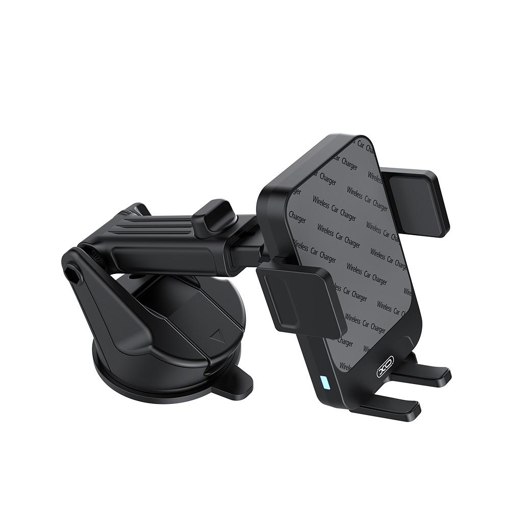 XO WX043 vezeték nélküli töltő (Fekete) - 15W, tapadókorongos modell