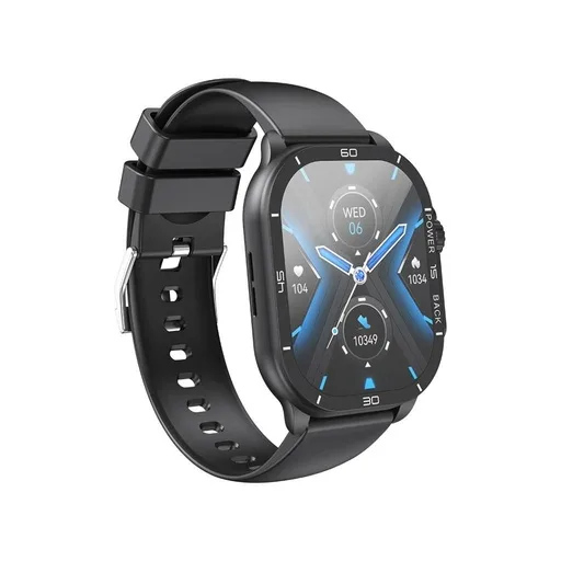 XO J12 okosóra – AMOLED kijelzős, sportfunkciós, hívásfogadásra alkalmas (Fekete)