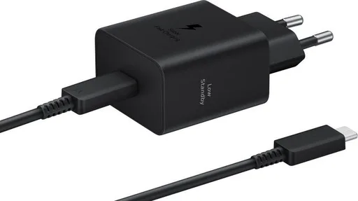 Samsung PD USB-C hálózati gyorstöltő 45W + USB-C kábel (Fekete)