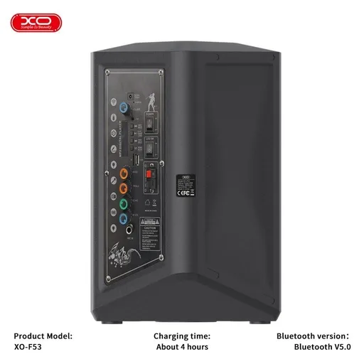 XO F53 8 colos RGB hordozható Bluetooth hangszóró (Fekete) - 40W
