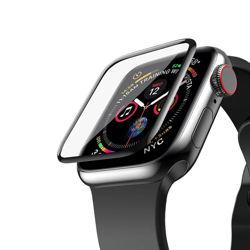Apple Watch Series 1/2/3/4/5(42/44mm) kijelzővédő üveg, fekete