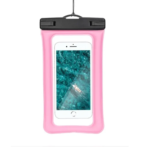 Univerzális méret 70x160mm AIRBAG műanyag záras vízálló tok (Pink)