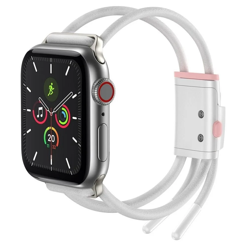 Apple Watch 6 44mm Baseus sportszíj, fehér - pink - LBAPWA4-B24