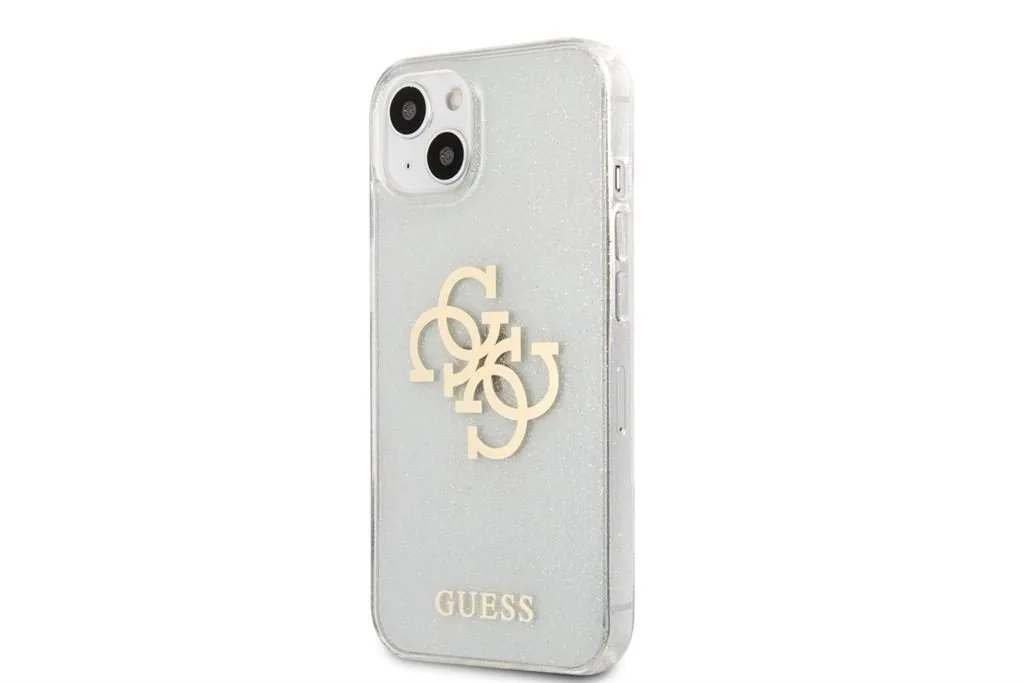 Apple iPhone 13 Guess TPU Big 4G Full Glitter tok (Átlátszó) – GUHCP13MPCUGL4GTR