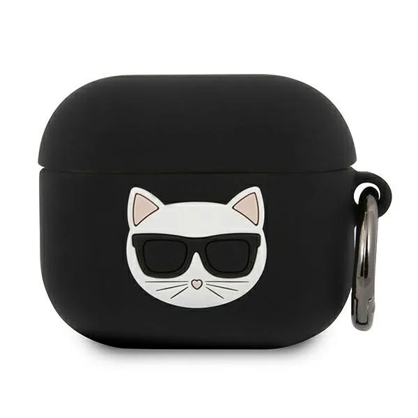Apple AirPods 3 (Fekete) Karl Lagerfeld Choupette Head tok - KLACA3SILCHBK