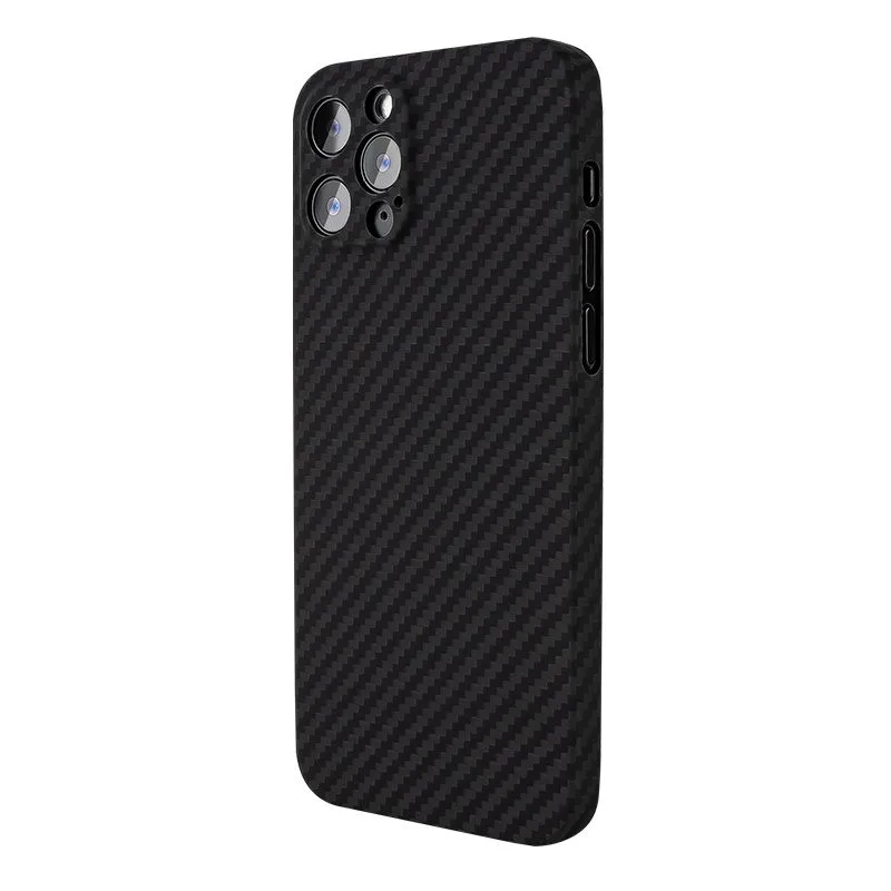 Samsung Galaxy S21 Ultra aramid carbon ütésálló ultravékony hátlap tok, (Fekete)