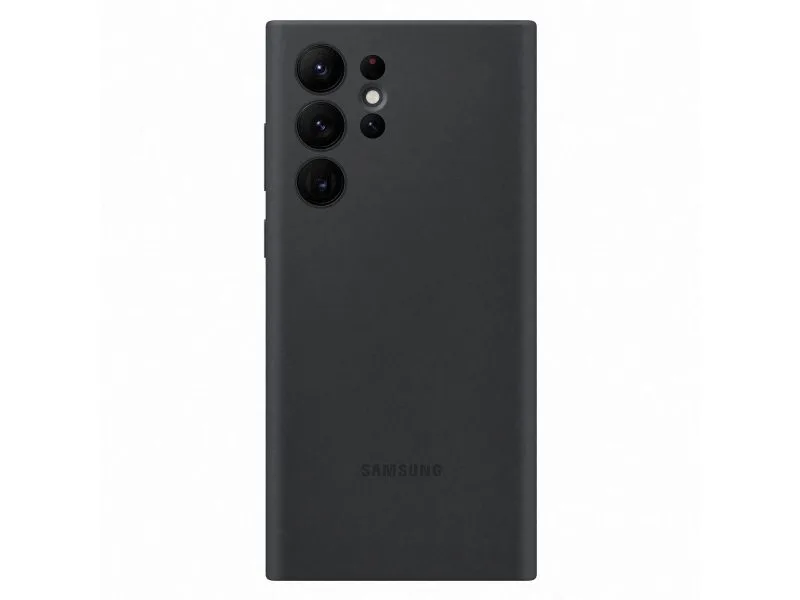 Samsung Galaxy S22 Ultra silicone cover gyári hátlap tok, fekete - EF-PS908TBE