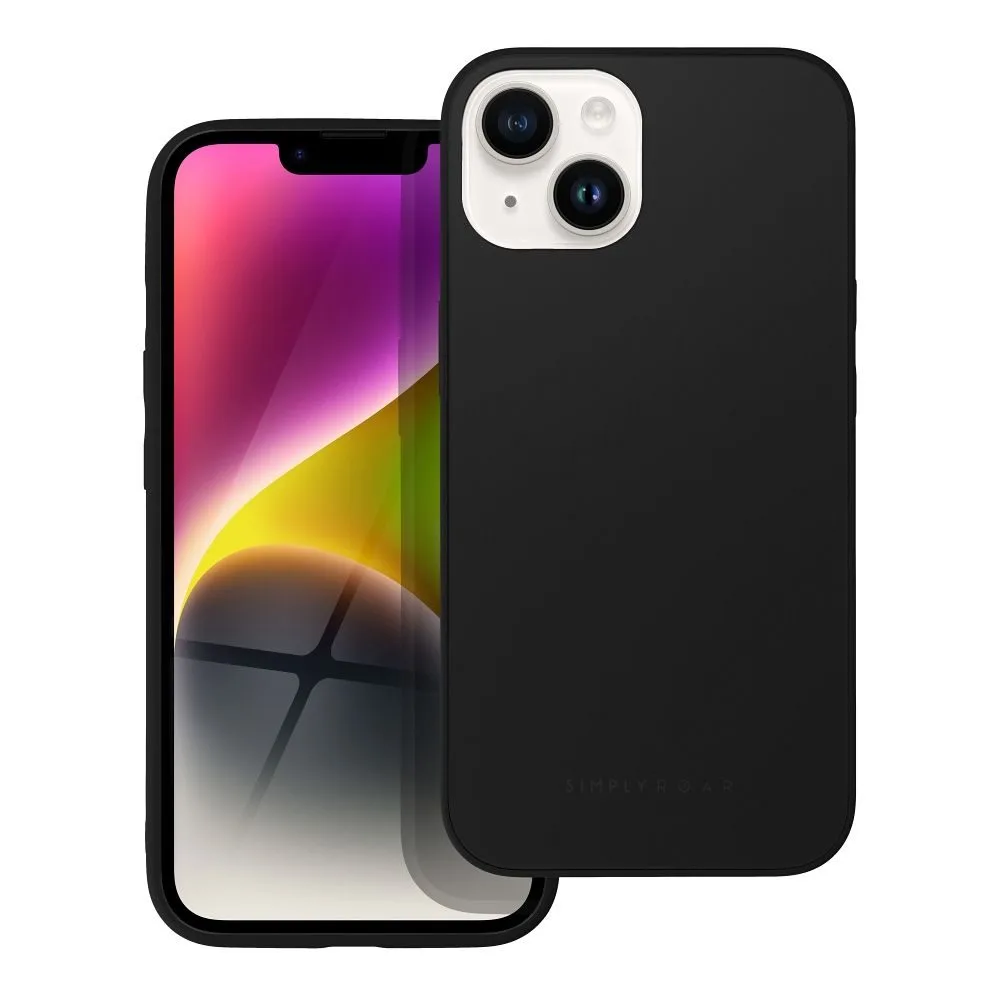 Apple iPhone 14 Roar matt üveg hátlap tok (Fekete)
