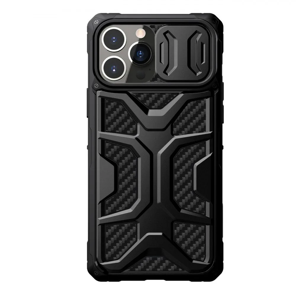 Apple iPhone 13 Pro Nillkin Adventurer strapabíró hátlap tok (Fekete)