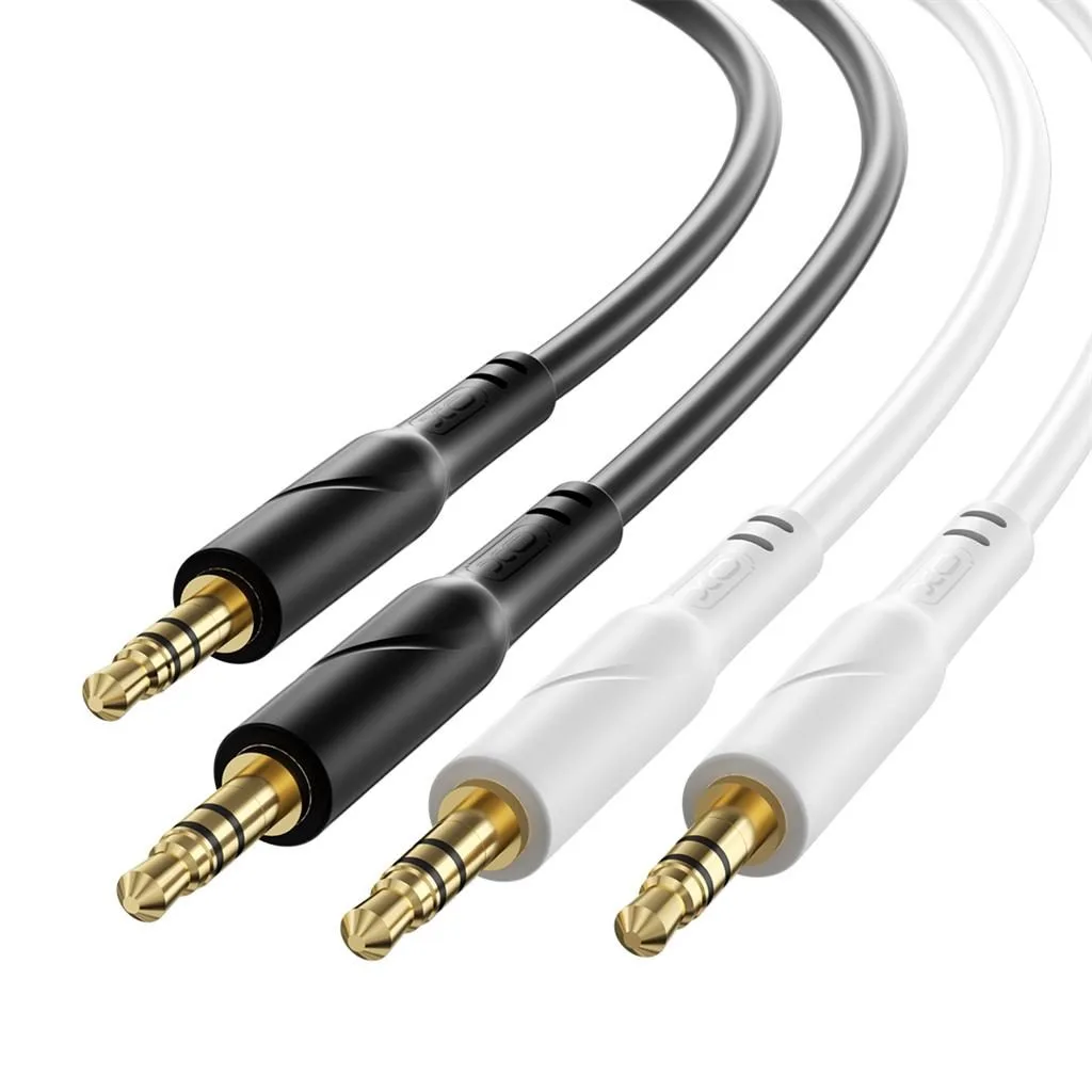 XO NB-R271 audio kábel 3,5 mm - 3,5 mm egyenes (Fehér) - 1m