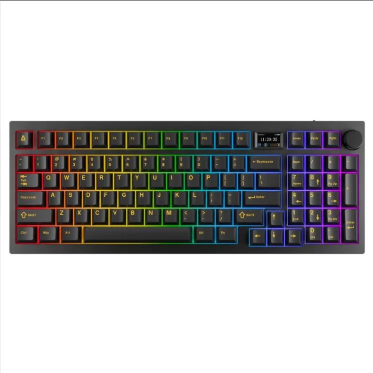 AVAX GM03 PRO 98% Gasket RGB Tri-mode mechanikus billentyűzet (Fekete) - Gateron yellow kapcsoló, magyar kiosztás