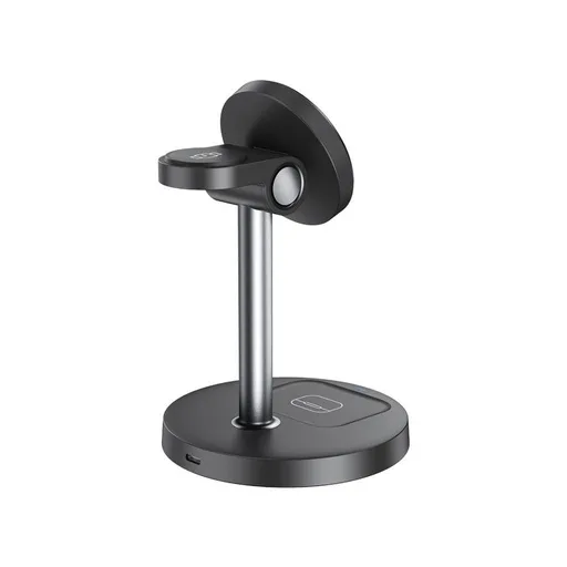 XO CX038 3-in-1 asztali vezeték nélküli töltő (Fekete) - 15W