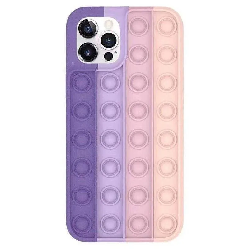 [5904161108054] Samsung Galaxy A52 4G/A52 5G/A52s 5G push bubble back cover case (purple-pink)