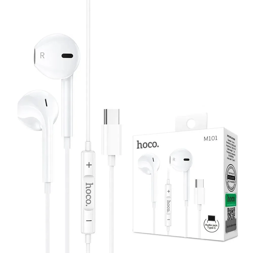 [6931474782366] Hoco M101 headset (type-c), white