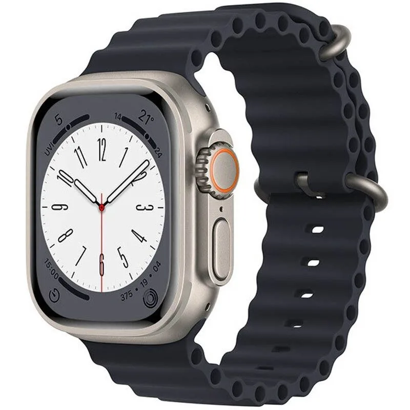 [6931474789495] Apple Watch 42mm / Watch 44mm / Watch 45mm / Watch 49mm HOCO WA12 silicone strap black