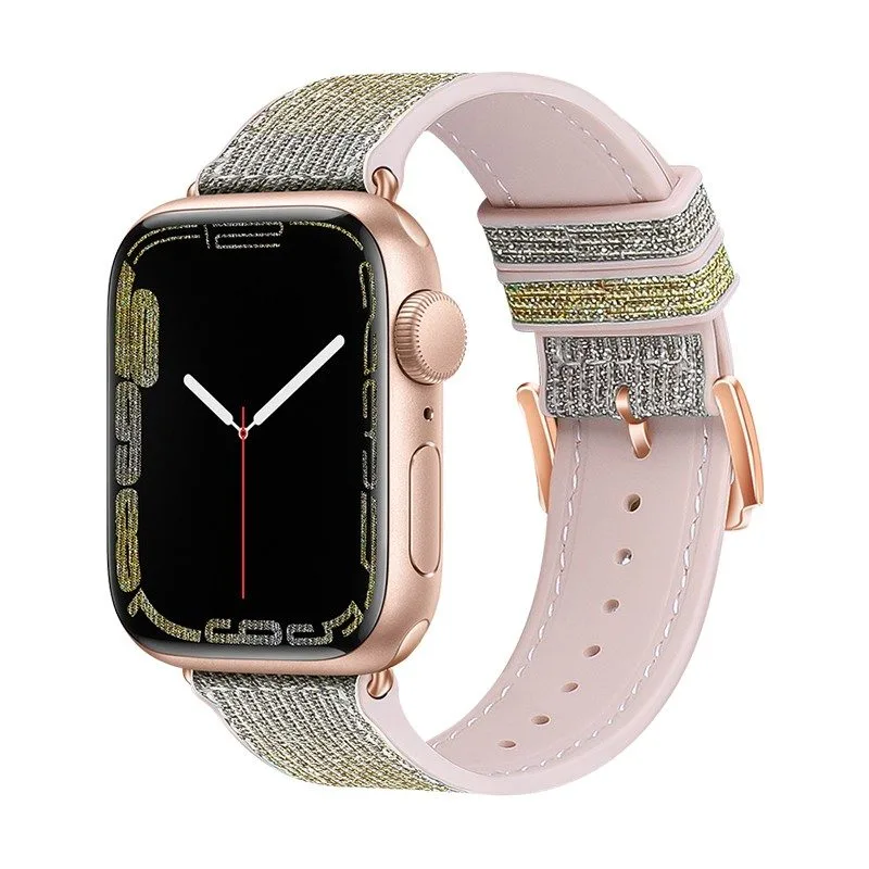 [6931474787972] Apple Watch 42mm / Watch 44mm / Watch 45mm / Watch 49mm HOCO WA11 diamond smartwatch strap yellow