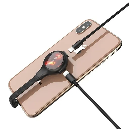 Borofone BV10 lightning elosztó (lightning audio+lightning töltő port), fekete