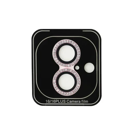 Apple iPhone 16 / 16 Plus Guess Glitter lencsevédő (Rózsaszín) - GUCL162SGGP