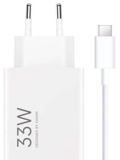 Xiaomi hálózati töltő Type-C kábellel (Fehér) - 33W 3A - MDY-16-EF