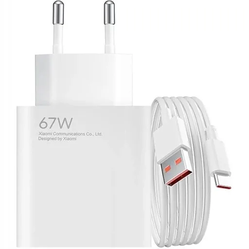Xiaomi hálózati töltő Type-C kábellel (Fehér) - 67W - MDY-12-EH