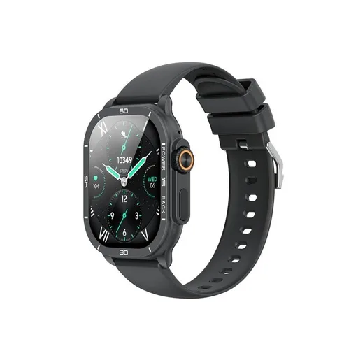 XO J12 okosóra – AMOLED kijelzős, sportfunkciós, hívásfogadásra alkalmas (Fekete)