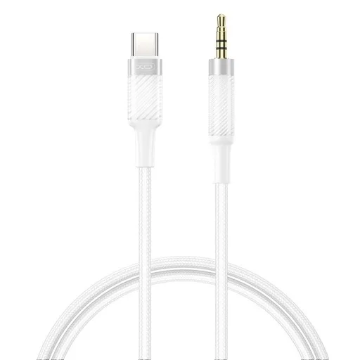 XO NB-R279B USB-C – 3,5 mm audio kábel (Fehér) – 1,0 m