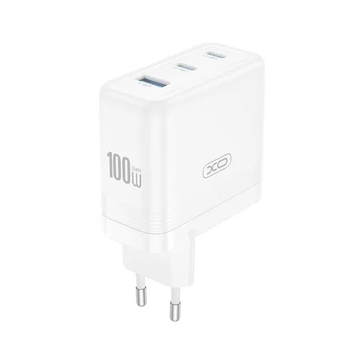 XO CE35 GaN fali töltő 100W 2x USB-C + 1x USB-A (Fehér)