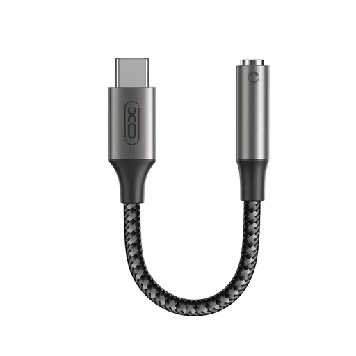 XO NB-R257C Type-C - 3.5mm Jack audio adapter (Fémszürke)