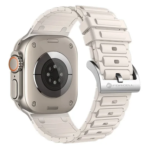 Forcell F-Design FA06 szilikon szíj Apple Watch 38 / 40 / 41 mm (Fehér)