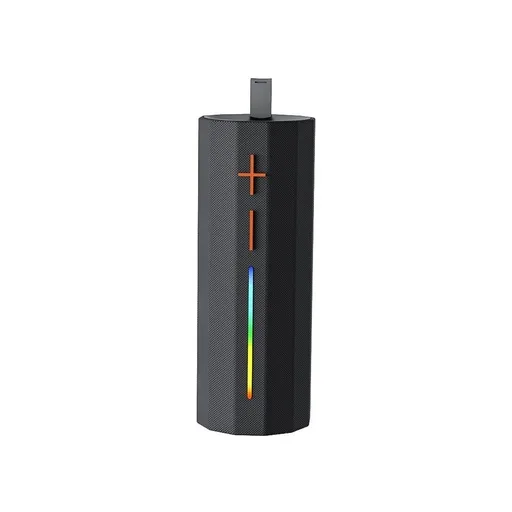 XO F71 Cylinder LED Dazzle hordozható Bluetooth hangszóró fogantyúval (Fekete)