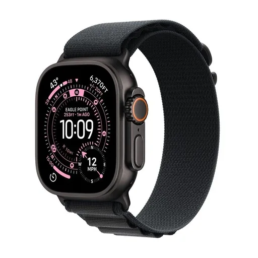 Apple Watch Ultra 3 okosóra 49mm (Fekete titánium tok, fekete M-es alpesi pánt) (MF0V4)
