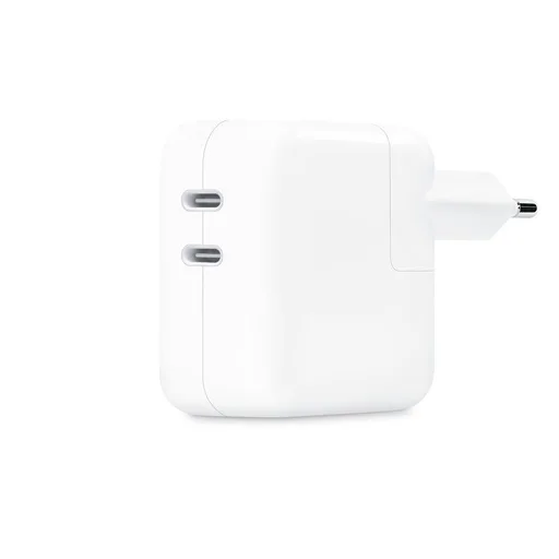 Apple duplatportos USB-C hálózati gyorstöltő (Fehér) - 35W (MW2K3)
