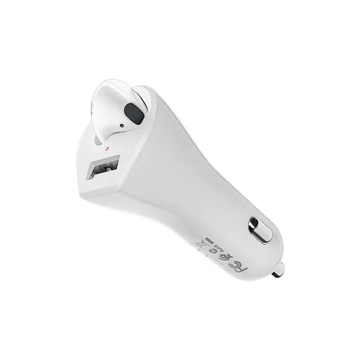 Borofone BC23 vezeték nélküli headset autós töltő, fehér