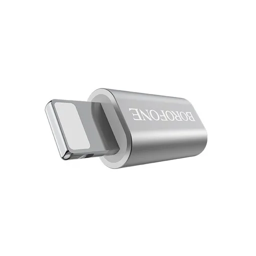 Borofone BV5 átalakító (microUSB, lightning), ezüst