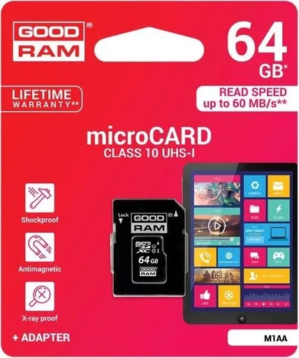 Goodram microSDHC 64GB class10 memóriakártya