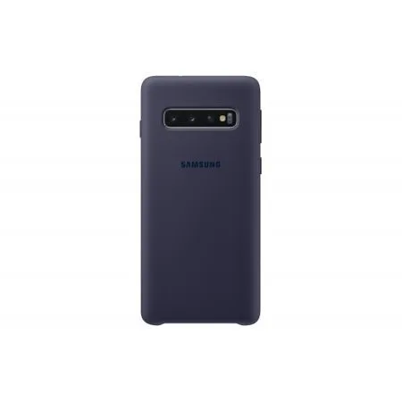 Samsung Galaxy S10+ silicone cover gyári hátlap tok, sötétkék