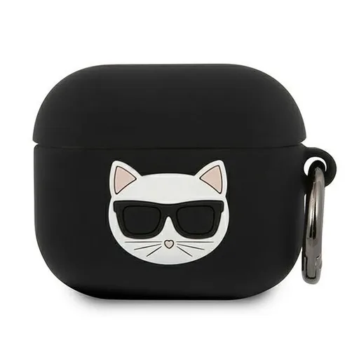 Apple AirPods 3 (Fekete) Karl Lagerfeld Choupette Head tok - KLACA3SILCHBK