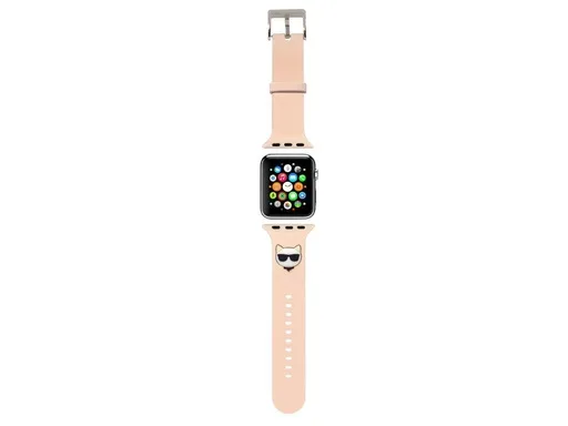 Apple Watch 38/40mm (Rózsaszín) Karl Lagerfeld Choupette Head szíj - KLAWMSLCP