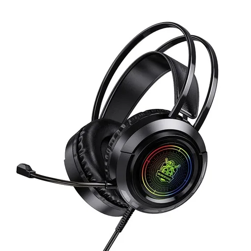 Borofone BO103 gamer fejhallgató,mikrofonnal, USB-A+USB-A+ 3.5mm csatlakozóval, led fénnyel, fekete