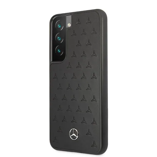 Samsung Galaxy S22 Plus Mercedes steppelt bőr hátlap tok (Fekete) - MEHCS22MPSQBK